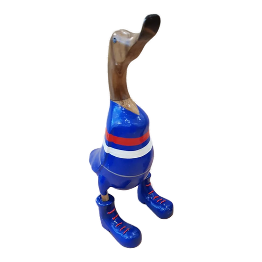 AFL Western Bulldogs 40cm Wooden Duck Go Doggies