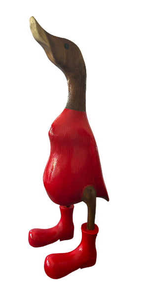 Classic Red Wooden Duck 35cm