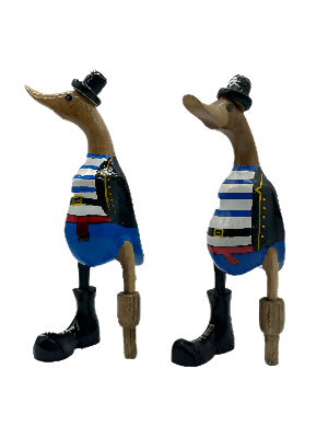 A Duck Wooden Pirate Blue