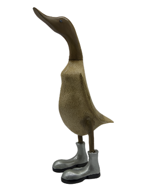 Duck Wooden Silver Boots